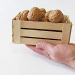 Cajita de fruta con palos depresores