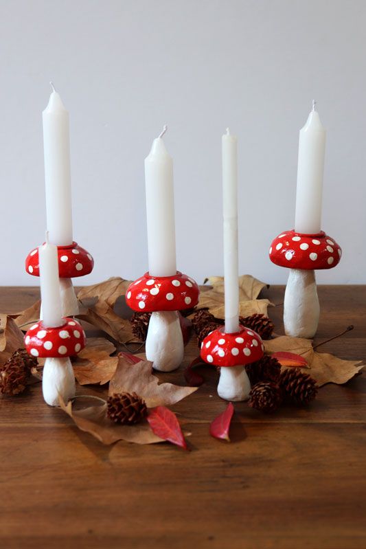cómo hacer un porta velas seta
